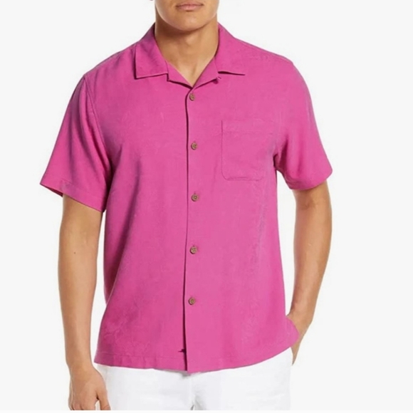Tommy Bahama Tropic Isles Silk Camp Shirt in Purple Clover